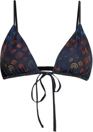Casablanca Monogram String Bikini Top - Dames - Bikinis - Zwart - S - Polyester - Badmode