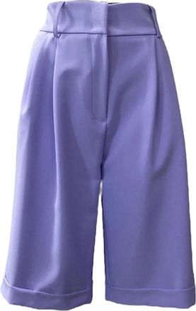 Giulia N Couture Paarse Sweat Shorts - Dames - Korte Broeken - Paars - M - Korte Broeken