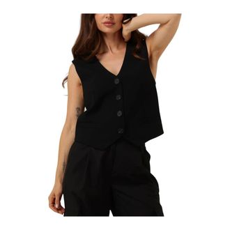 Y.A.S Y.a.s, Jassen, Dames, Zwart, M, Elegante Zwarte Waistcoat