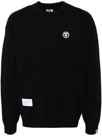 Aape By A Bathing Ape Moonface logo jumper - men - Viscose/Acrylic/Polyester/Nylon - M - Black