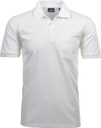 Ragman Short Sleeved Polo Shirt White Size XXL
