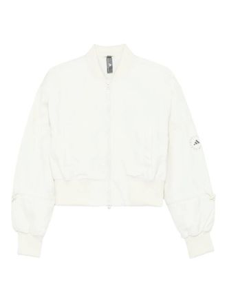 adidas by Stella McCartney zip detail bomber jacket - Bianco