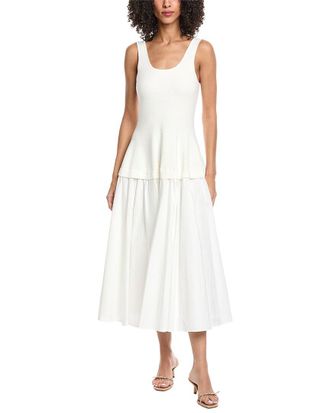 SIMKHAI Simkhai Silas Knit Bodice Midi Dress