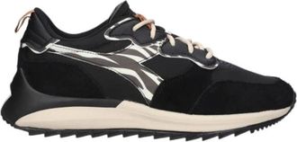Diadora Animalier Lifestyle Sneakers - Dames - Sneakers - Zwart - 38 EU - Leer - Schoenen
