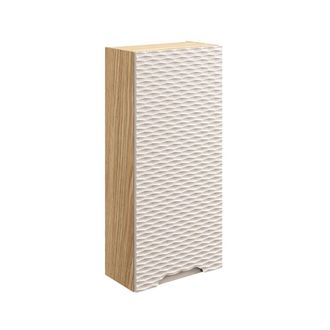 Petits Meubles Media columna 1 puerta paneles laminados y mdf beige y madera