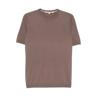 Hindustrie Round-neck Knitwear, male, Brown, Size: XL TEE Knitwear