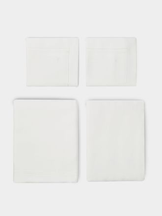 Volga Linen Diamond-Stitch Linen King-Size Bedding Collection