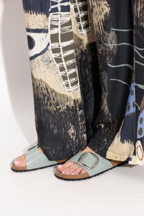 Birkenstock Madrid Big Buckle Slides, Womens, Green