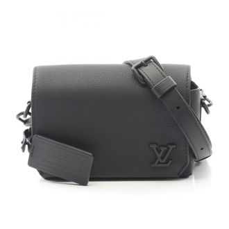 Louis Vuitton Black Leather Shoulder Bag (Pre-Owned)