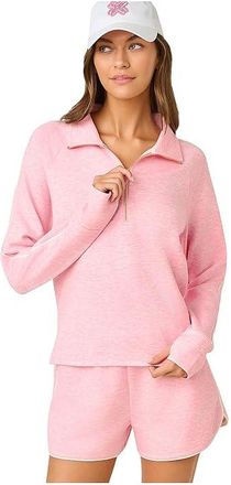 Lilly Pulitzer Elemis Pullover UPF 50+ Womens Sweatshirt Heathered Conch Shell Pink : XXS, Elastane/Modal/Polyester