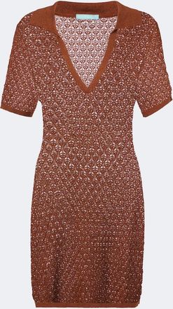 Melissa Odabash Coco open-knit polo dress