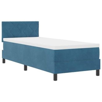 vidaXL Cama Tipo Box Spring Azul Oscuro 80 X 200 Cm Terciopelo Vidaxl