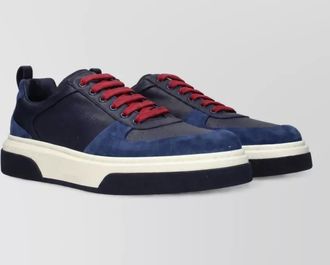 Ferragamo leather lace-up sneakers