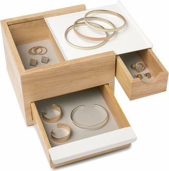 Umbra Mini Stowit Portagioie, Legno di hevea, Naturale - Umbra