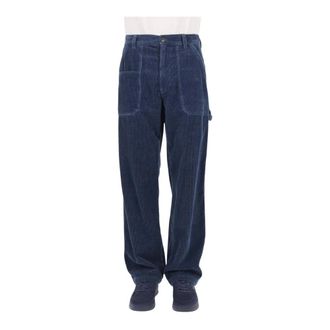 Isabel Marant Ablov Rechte Broek - Heren - Broeken - Blauw - Maat: 3XS Katoen