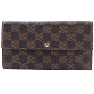 Louis Vuitton Pre-owned Wallets, female, Brown, Size: ONE SIZE Pre-owned Long wallet (bi-fold)