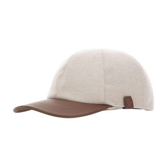 Eleventy Wool Baseball Cap - Heren - Petten - Beige - ONE Size - Wol - Accessoires