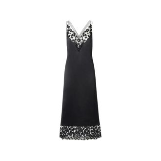 Fendi Black Silk And Lace Dress