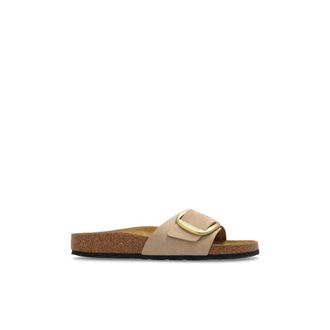 Birkenstock Madrid Big Buckle Natuurlijk Leren Nubuck Sandalen - Dames - Sandalen - Beige - 39 EU - Leer - Schoenen