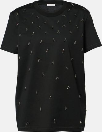Moncler T-shirt in cotone con applicazioni