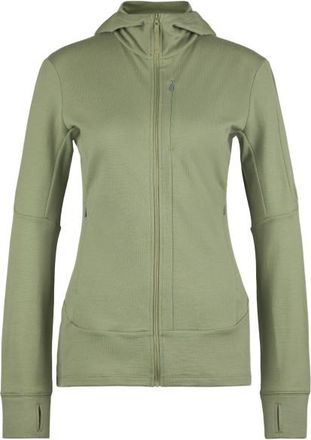 Icebreaker Merino 260 Quantum IV L/S Zip Hoodie Merinohoodie f&uuml;r Damen | oliv
