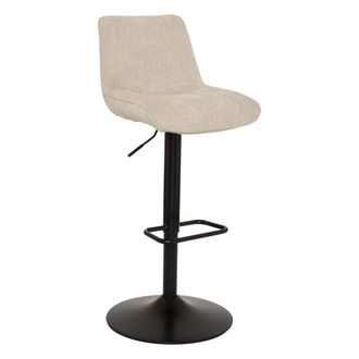 Atmosphera Lote De 2 Taburetes De Bar Cirea Cuadrados, Altura 105 Cm, Giratorios, En Color Beige Y Negro - Atmosphera Cr&eacute;ateur DInt&eacute;rieur
