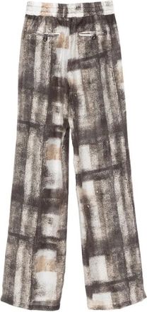 Kiton Womens Abstract-Print Trousers Ss26 W