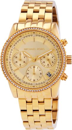 Michael Kors Mini Bryant Chronograph Quartz Gold Dial Ladies Watch MK7530