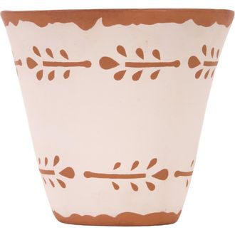 Foreside Home And Garden Lana Floral Terracotta Large Planter in Orange at Nordstrom