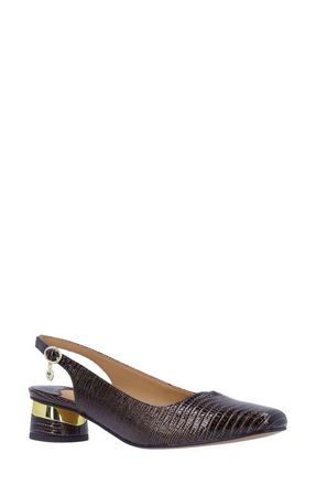 J. Reneé Taveta Slingback Pump in Cognac at Nordstrom, Size 6.5