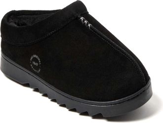 Dearfoams Womens Doreen Genuine Suede Clog House Shoe Slipper