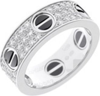 Cartier White Gold (18K) Ceramic Band Ring (Pre-Owned)