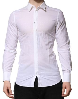 Dolce & Gabbana Cotton Formal Dress Shirt - White