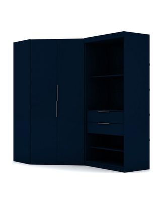 Manhattan Comfort Set Of 2 Mulberry 2.0 Semi Open 2-Sectional Corner Closets