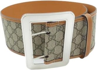 Gucci Pre-owned Belts, male, Beige, Size: ONE SIZE Pre-owned Vintage Fabric Belt