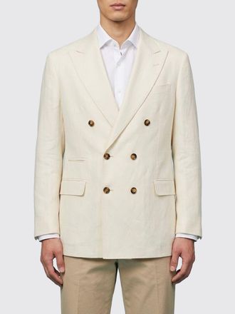Brunello Cucinelli Silk and Linen Double-Breasted Blazer