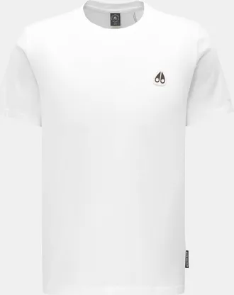 Moose Knuckles Men - Crew neck T-shirt Crescent Tee white
