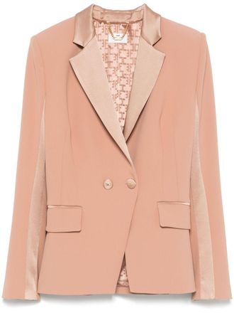 Elisabetta Franchi crepe blazer - women - Elastane/Polyester/Acetate/Viscose/Polyester/Elastane - 44 - Neutrals