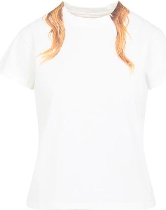 Maison Margiela Dames T-shirts & Polos Kleding Wit Ss 26 - Dames - T-shirts - Wit - M - Katoen - Tops