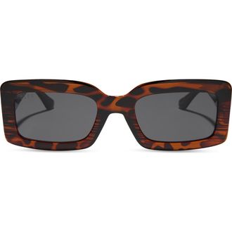 DIFF Eyewear Katie 52mm Gradient Rectangle Sunglasses in Mahogany Tort at Nordstrom Rack