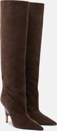 Khaite Bella 100 suede knee-high boots