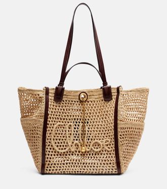 Chlo&eacute; Chlo&eacute; Iconic Large raffia tote bag