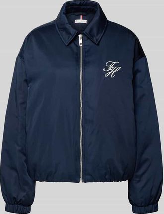 Tommy Hilfiger Regular Fit Bomberjacke mit Logo-Detail in Marine, Größe XXL