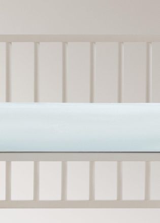 Mango Lenzuolo con angoli per lettino in cotone percalle verde acqua - Home - 60x120x15cm - MANGO HOME