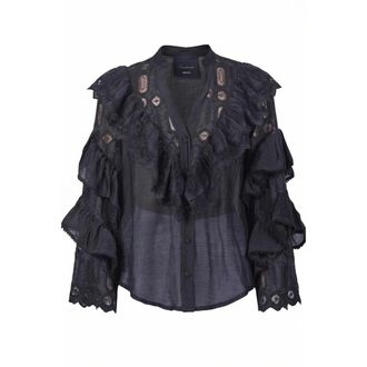 Souvenir Blouses, female, Black, Size: XS Blouses