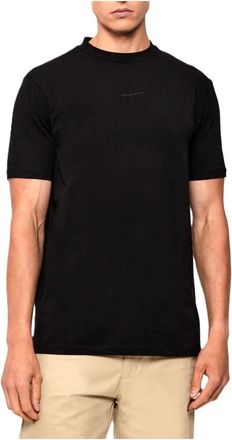 Karl Lagerfeld Zwart T-shirt met smal vensterlogo - Heren - T-shirts - Zwart - L - Katoen - Tops