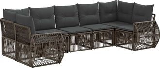 vidaXL Conjunto De Sof&aacute;s De Jard&iacute;n 7 Uds. 7-n&uacute;mero De Plazas Vidaxl