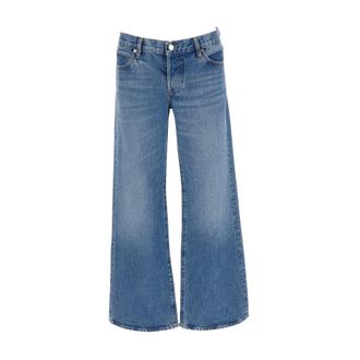 Frame Denim The Pixie Gray - female - Frame - Wide Jeans - Blue - W27 - Jeans
