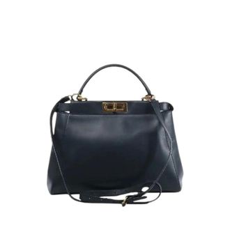 Fendi Pre-owned Handbags, female, Blue, Size: ONE SIZE Pre-owned Peekaboo Regular