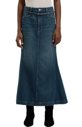 Boss Orange by Hugo Boss Peplum Denim Maxi Skirt in Indigo at Nordstrom, Size 30